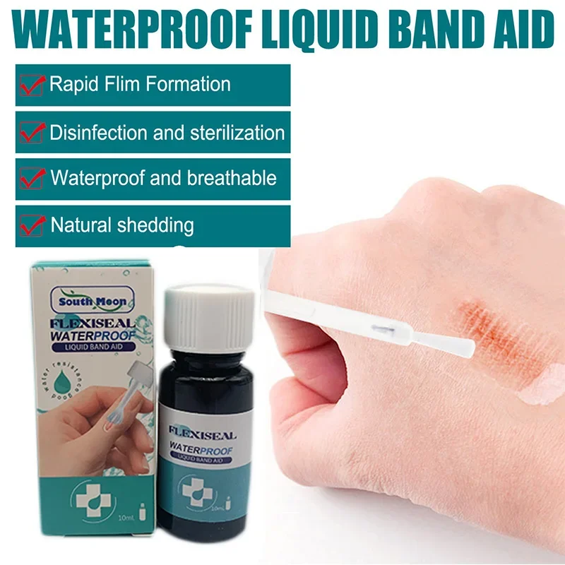 Adesivo hemostático, Adesivo hemostático, Atadura líquida impermeável respirável, Gel de cicatrização de ferida, Remendo de ferida, Spray Band-Aid