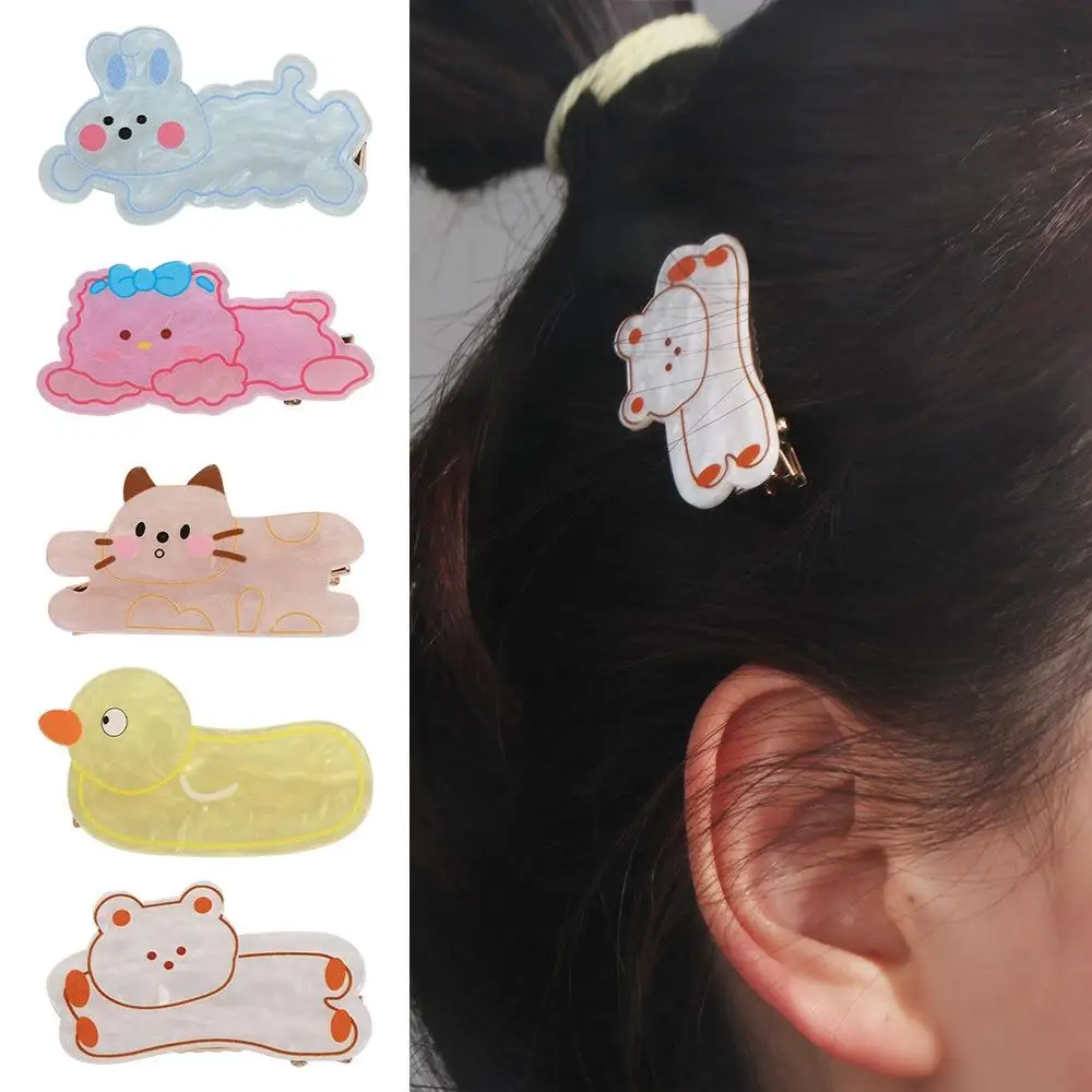 

Animal Cartoon Acetate Hair Clip Y2K Hairclip Alligator Clip Duckbill Clip Hair Accessories Acetic Acid Hair Clip Girls