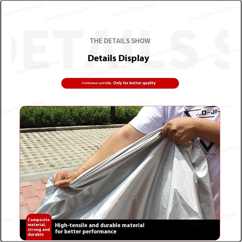 يغطي السيارة في الهواء الطلق مقاوم للماء الشمس المطر الثلوج حماية الأشعة فوق البنفسجية غطاء السيارات العالمي SUV/سيدان 190T سيارة واقية أغطية كاملة #5