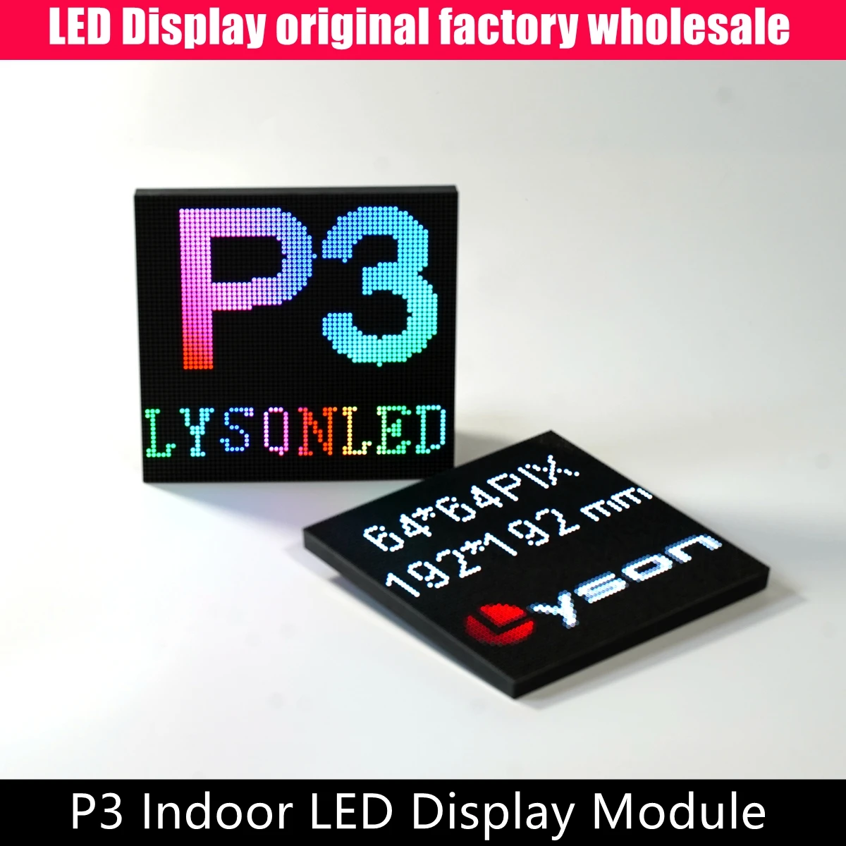 1920/3840Hz P3 Indoor SMD 3-IN-1 Full Color LED Display Panel Board 64x64 Pixels RGB Video Screen Module Matrix 192*192mm