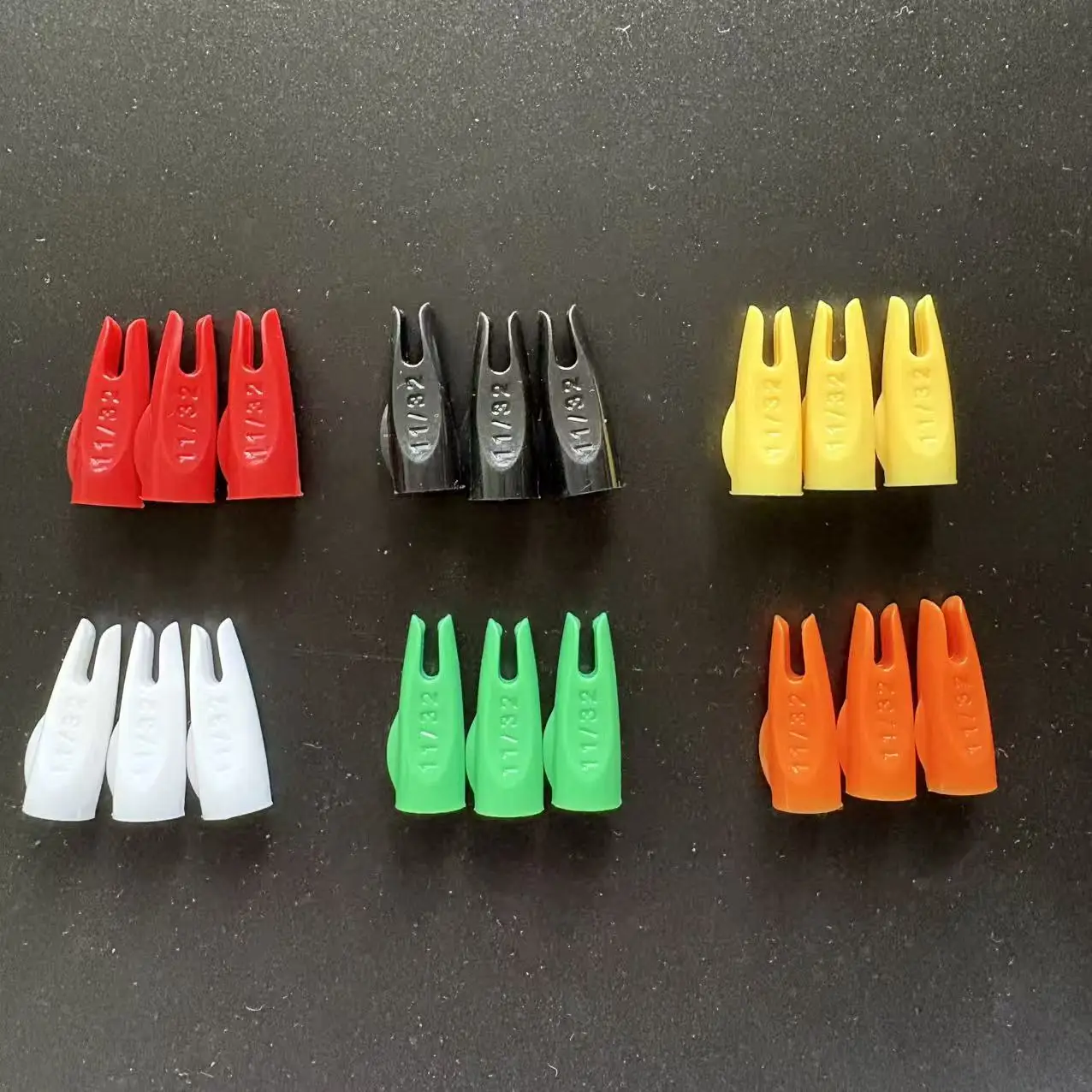 36pcs 11/32 Gule On Arrow nock Conical Shape Coat nock  for Wooden Arrow shaft Traditional Recurve Longbow Archery