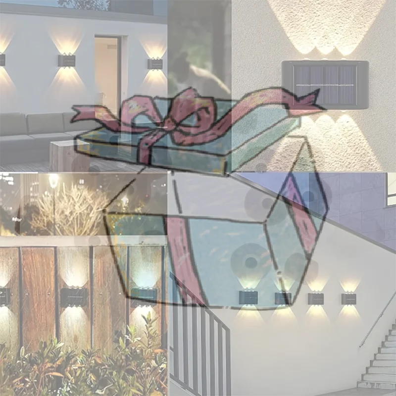 【CCA】Wall-mounted Solar-powered LED Light Waterproof Garden Decorative Atmosphere Light Not Requiring Electricity From The House