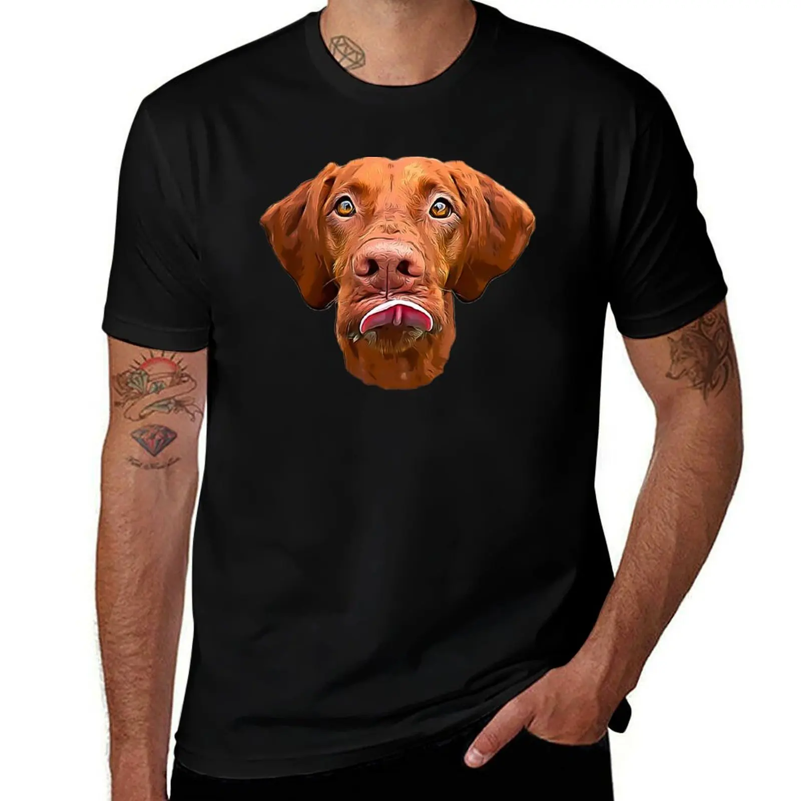 

Hungarian Vizsla - Cute Face! T-Shirt man t shirt graphic t shirts for man slim fit T-Shirt