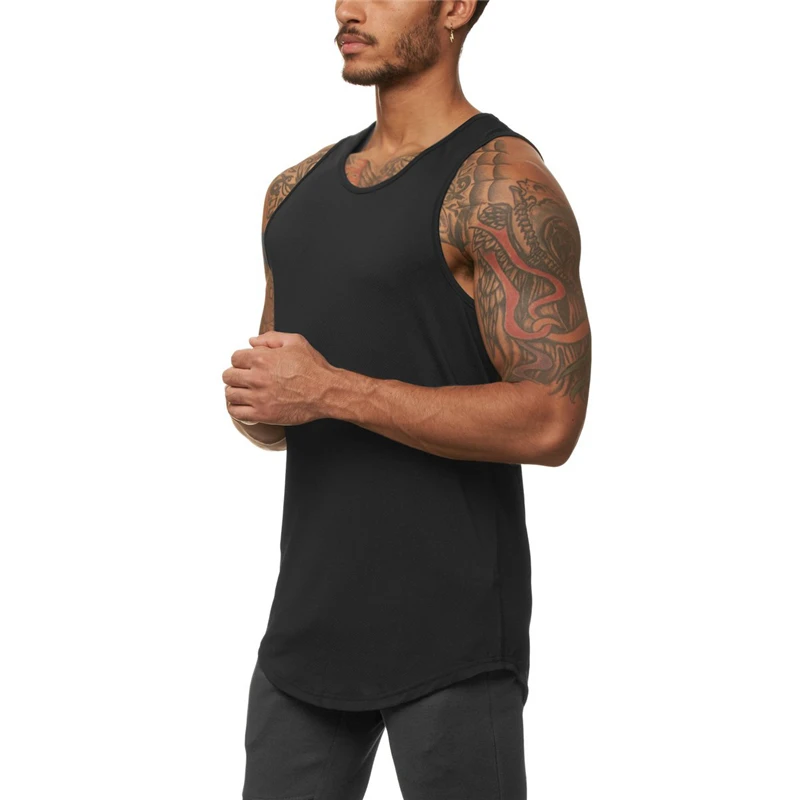 Mens Running Vests Quick Dry Plain Stretching Mesh Summer Sleeveless Gym Workout Tanks Top Breathable Fitness Bodybuilding Shirt