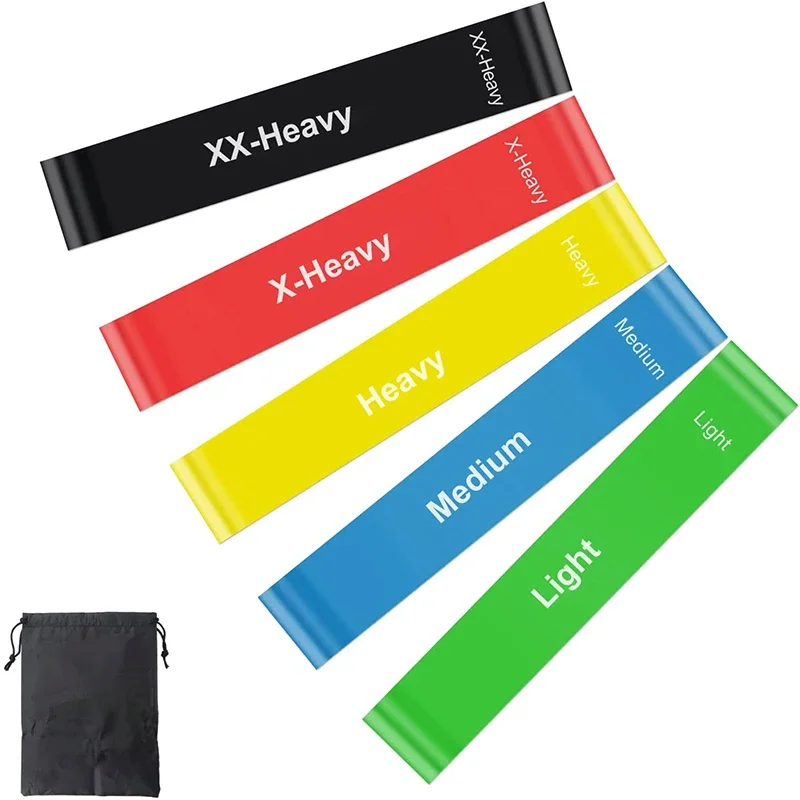 Resistance Bands Set Pack Of 5 Different Resistance Levels Elastic Band For Home Gym C Equipment