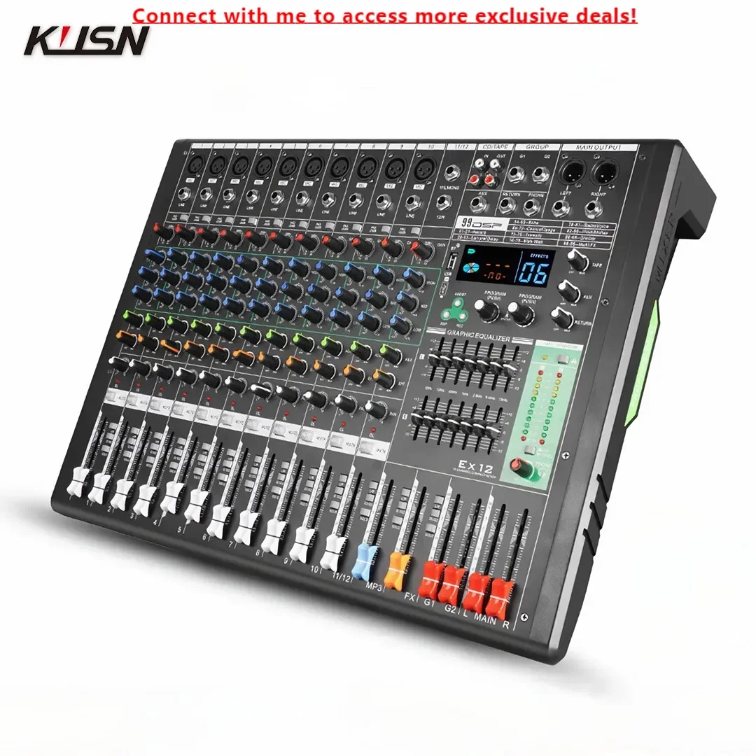 

12-канальный профессиональный цифровой микшер 99 DSP Bluetooth MP3 USB аудио микшерная консоль звуковой микшерная консоль