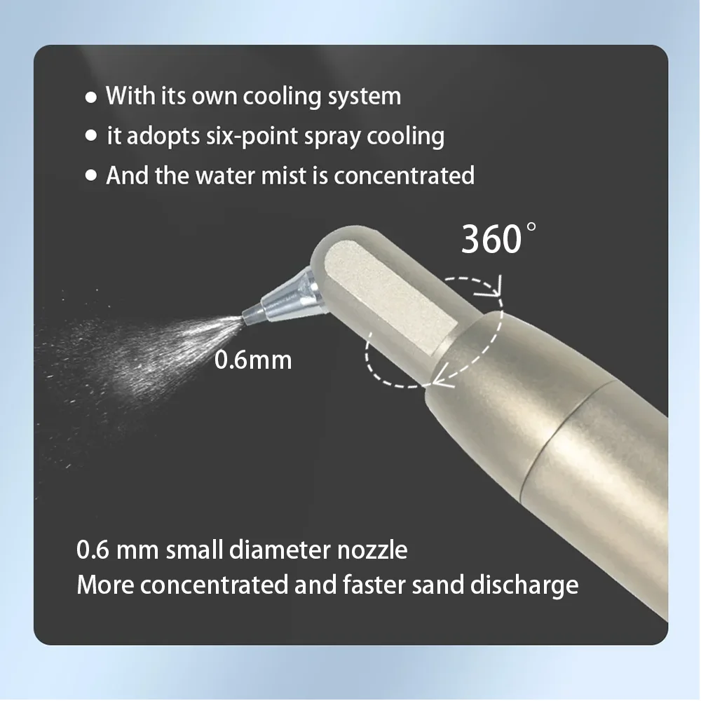 Dental tlenek glinu ze strumieniem wody Micro Blaster tlenek glinu dentystyczna polerka ścierna powietrzna piaskowanie narzędzia stomatologiczne 2/4