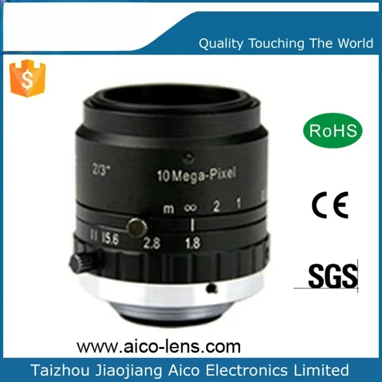 l 25 مللي متر 4k C جبل الرؤية الصناعية Fa Cctv LensHigh-end 2/3 "تنسيق الصورة 10mp F1.8 دليل القزحية 10 ميجا بيكسي