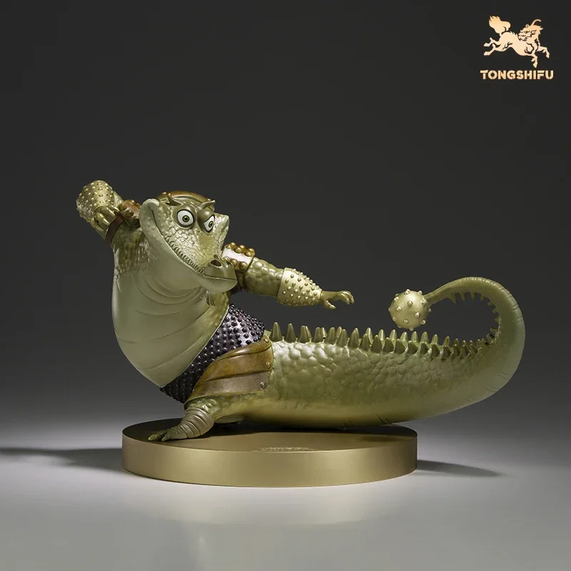 Copper Craft Chinese Cartoon Film Kung Fu Panda Animal Figurines Master Croc Sculptures Ornament Desktop Decor Art Collection