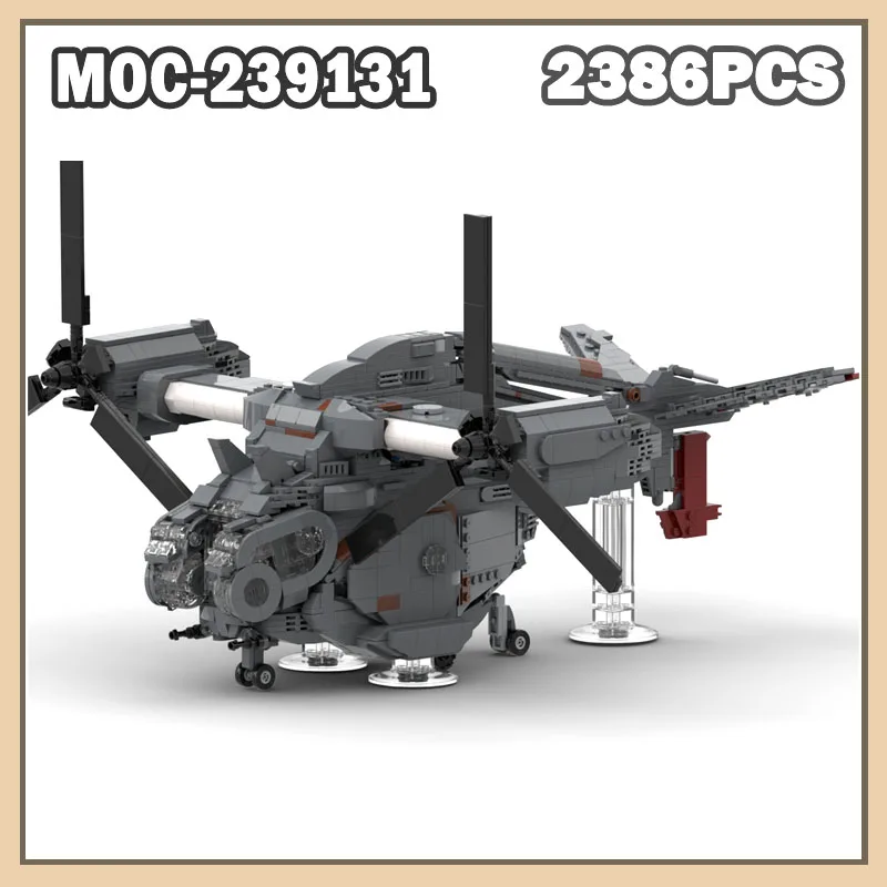 

MOC-239131 Военная модель «сделай сам», строительный блок, сборка частиц, модель космического истребителя, игрушечный подарочный набор, 2386 шт., кирпич со звездами и фильмами