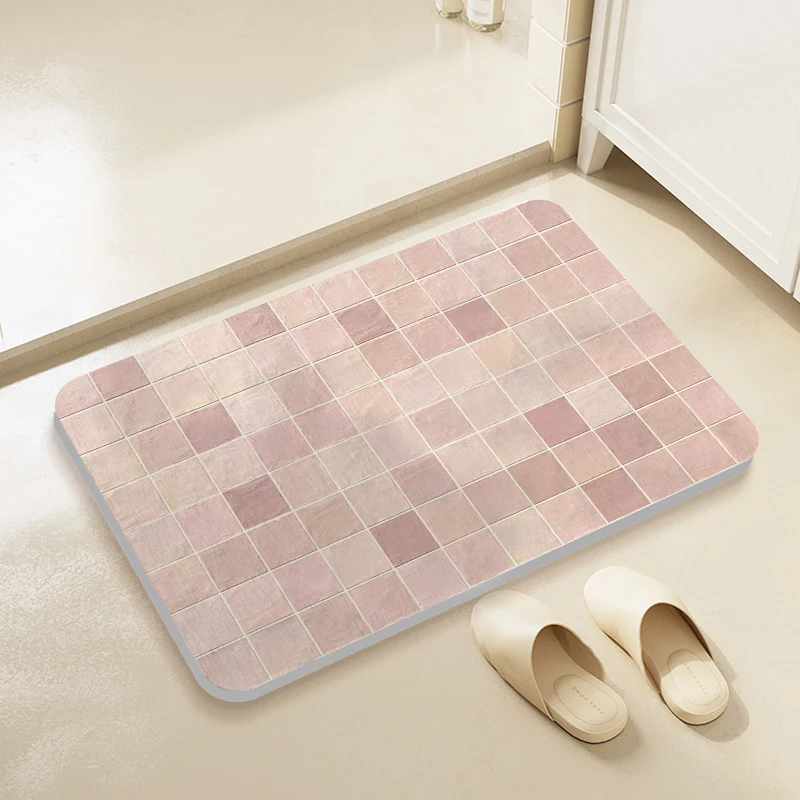 

Быстросохнущий впитывающий силиконовый коврик для ванной комнаты с противоскользящим покрытием, влаговпитывающий, для входа в ванную, нескользящий напольный коврик для домашнего использования