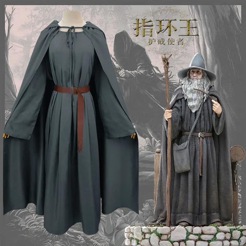 Gandalf Cosplay Costume vêtements cape chapeau film sorcier jeu de rôle uniforme accessoires Halloween noël carnaval ensemble