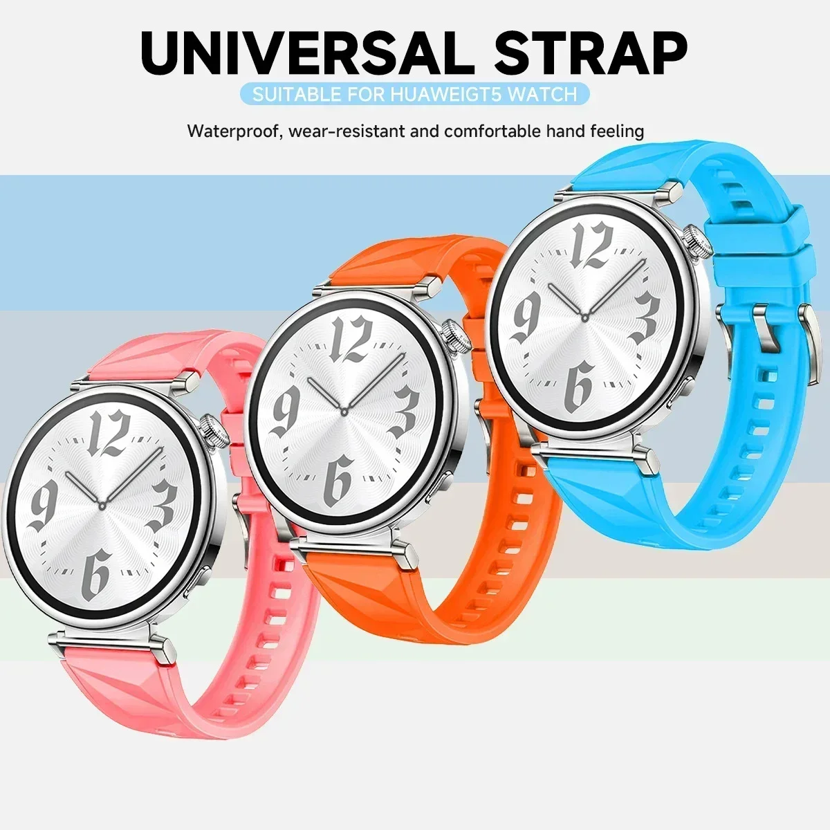 Neues Silikonarmband für Huawei Watch GT5/GT4 41 mm, offizielle Farbe, Armband mit Kristallmuster für Huawei Watch GT5 Pro 42 mm. – Detail 14