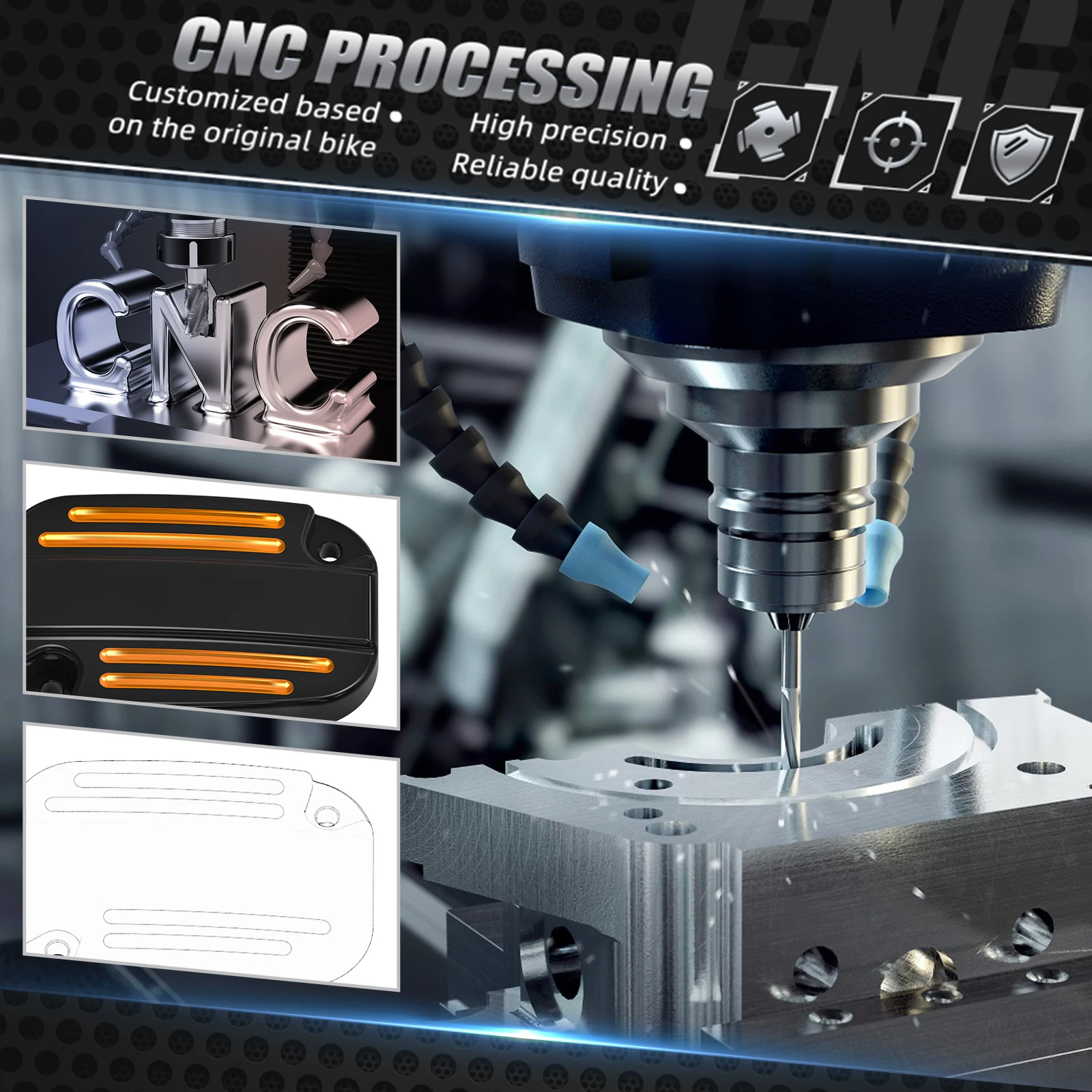 For Harley Street Glide Road Glide /Special 18-20 Front Brake Clutch Master Cylinder Cover Road King Electra Glide Ultra Limited