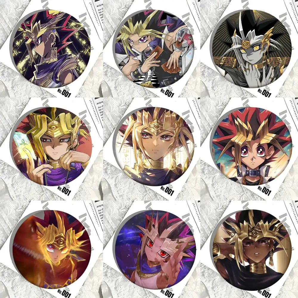 Yu-Gi-Oh Pharaoh Atem Game Round Badge Lapel Pin Backpack Clothing Jewelry Accessories Gift Brooch