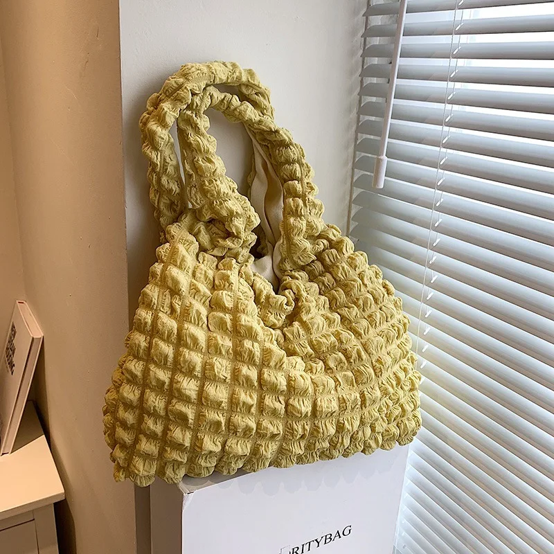 Damenmode geste ppte Umhängetasche Raum Baumwolle große Kapazität Handtasche und Geldbörse für weibliche Reise Einkaufstasche Hobos Taschen – Detail 7