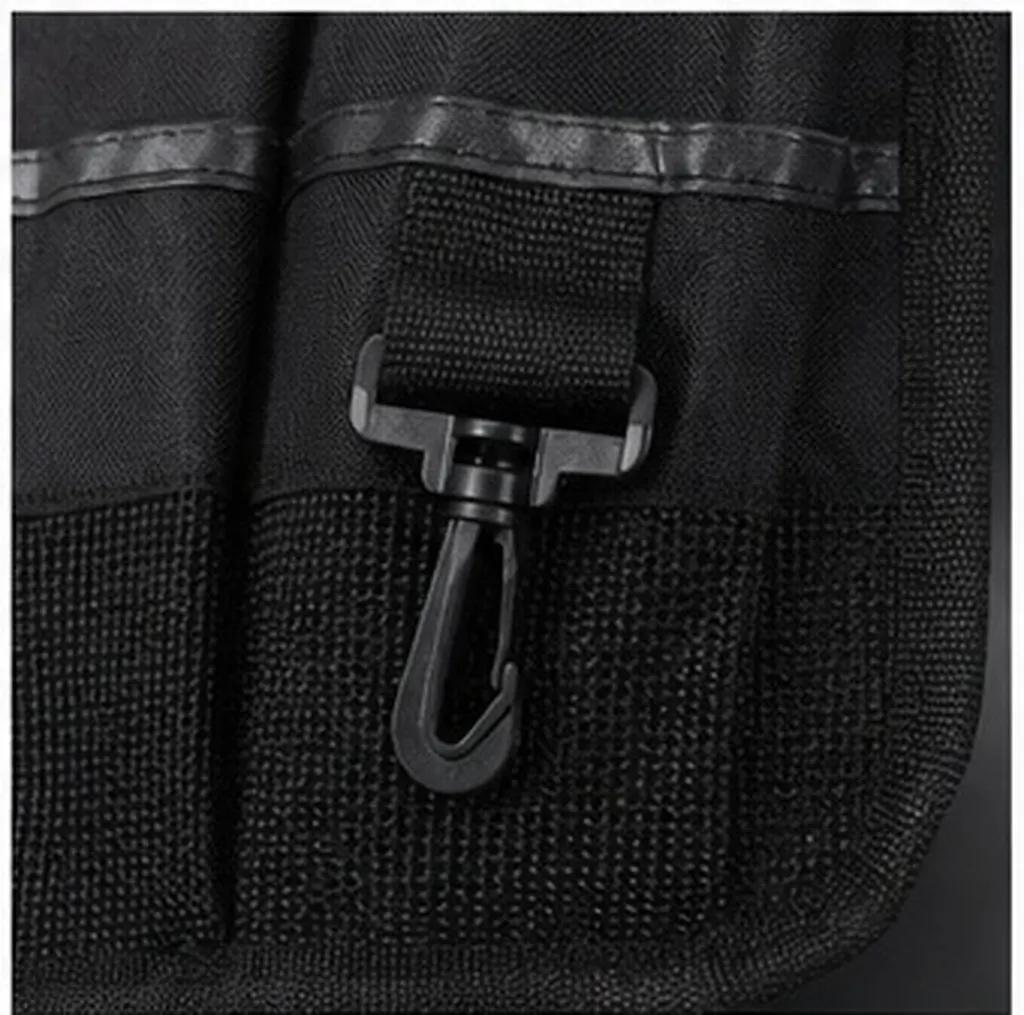 Garden Tool Organizer Bag Waterproof 600D Oxford Fabric Hanging Pouch with Adjustable Waist Belt Multi Pocket Bucket Style