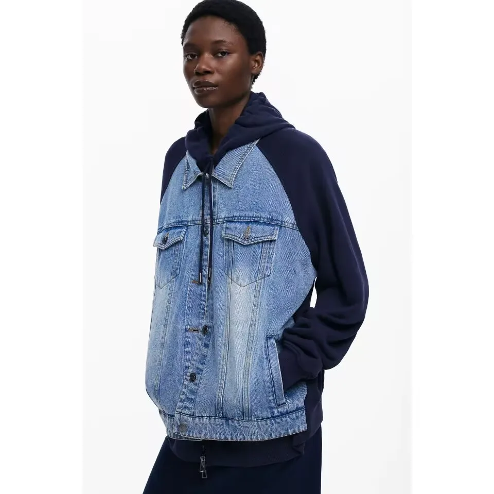 Foreign trade Spain new embroidery flowers high street trend, fashion all kinds of jeans jacket