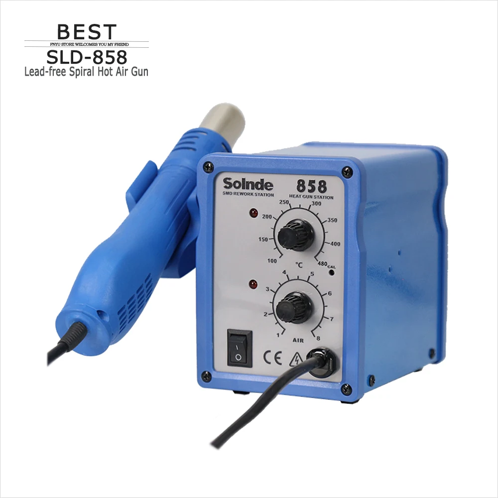 Hot Air Gun SLD 858 BGA Rework Solder Station Hair Dryer 650W Soldering Intelligent Heat Gun for SMD SMT Welding Repair Blower