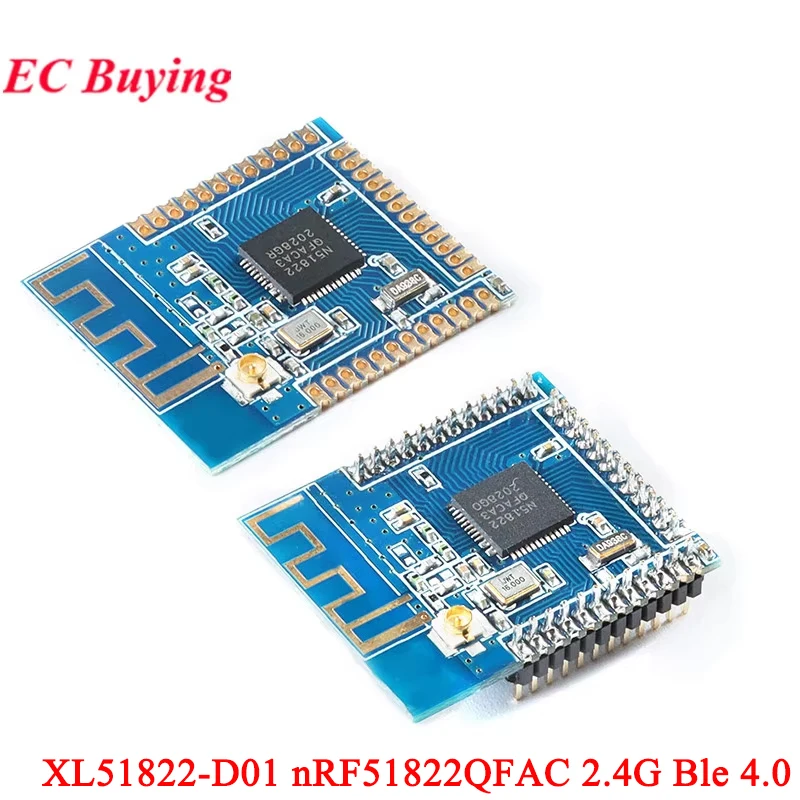 NRF51822 XL51822-D01 2,4G QFAA Ble 4,0 QFAC módulo de comunicación inalámbrica GFSK SOC Placa de Control remoto antena de baja potencia