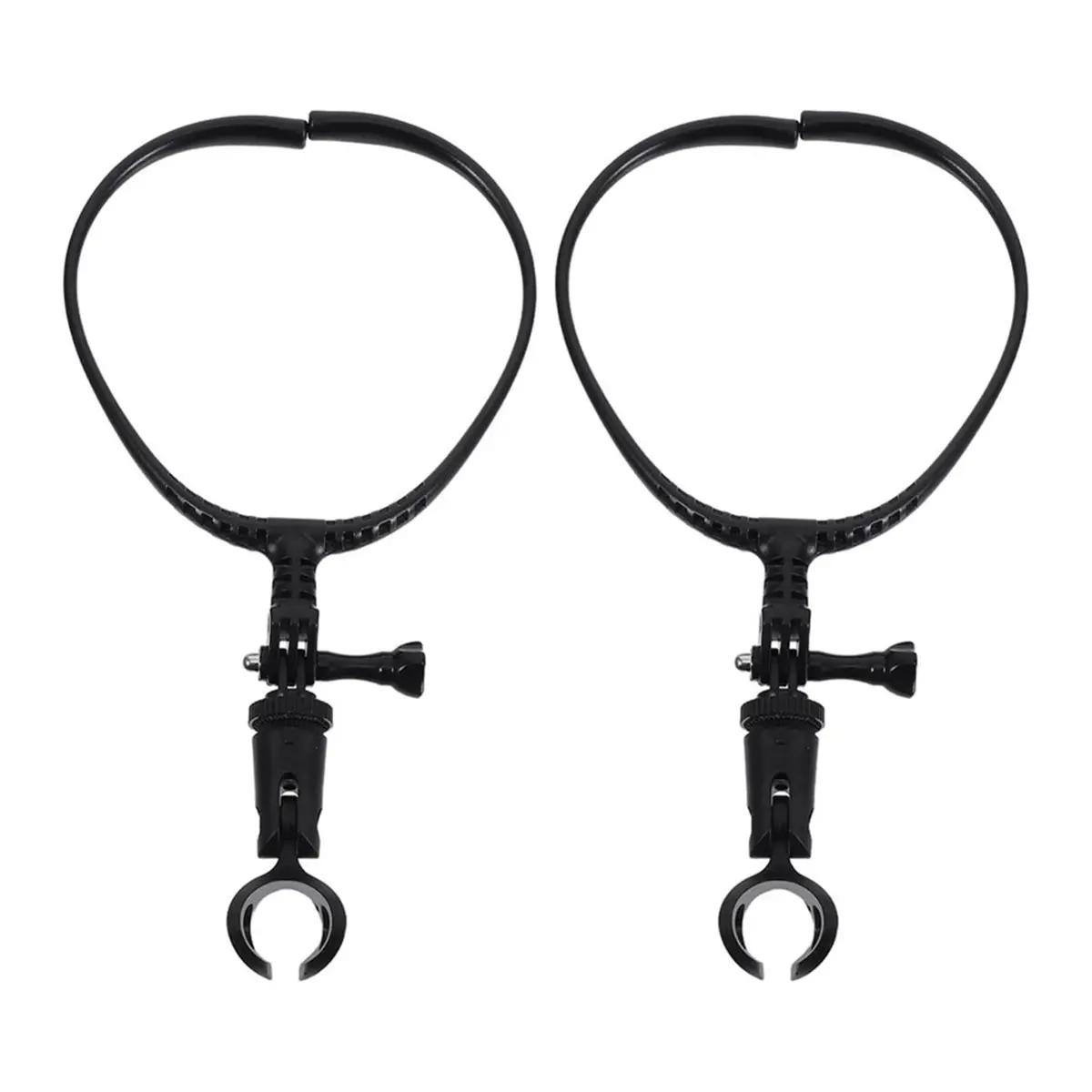 AA80 2pcs Adjustable Neck Microphone Holder Stand Portable Mic Stand with Shock Mount