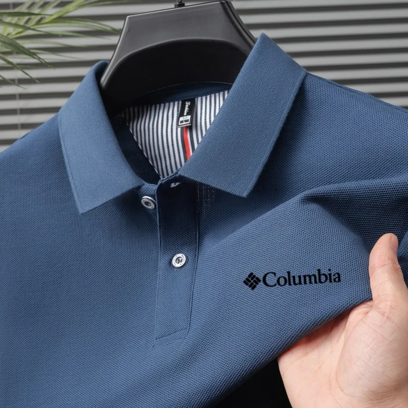 100%cotton summer new men's short sleeve polo shirt high-end brand letter embroidered T-shirt high-quality casual mens clothing