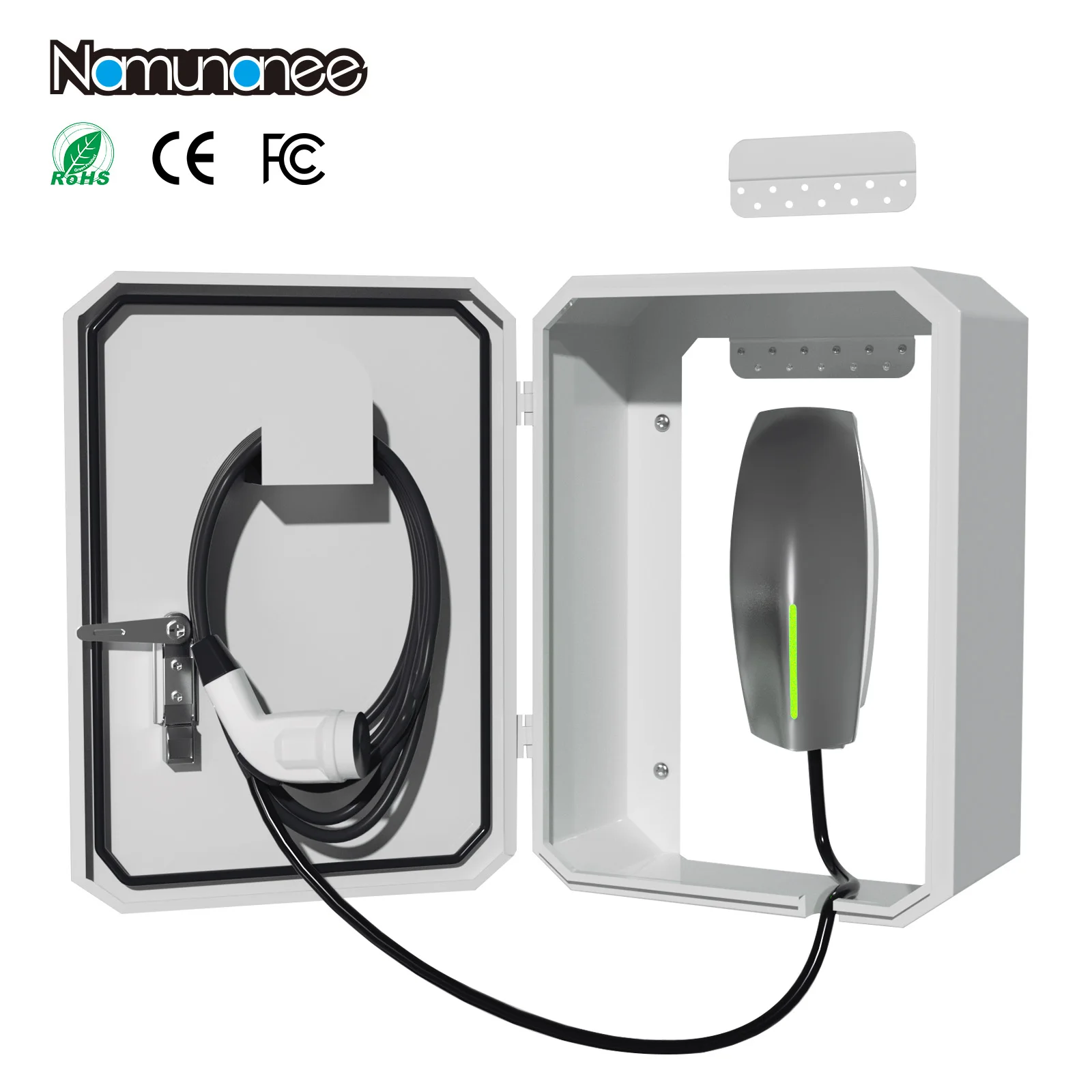 Wall-Mounted 1.2mm Cold Rolled Steel EV Charging Protection Box Electronic Enclosure Lock