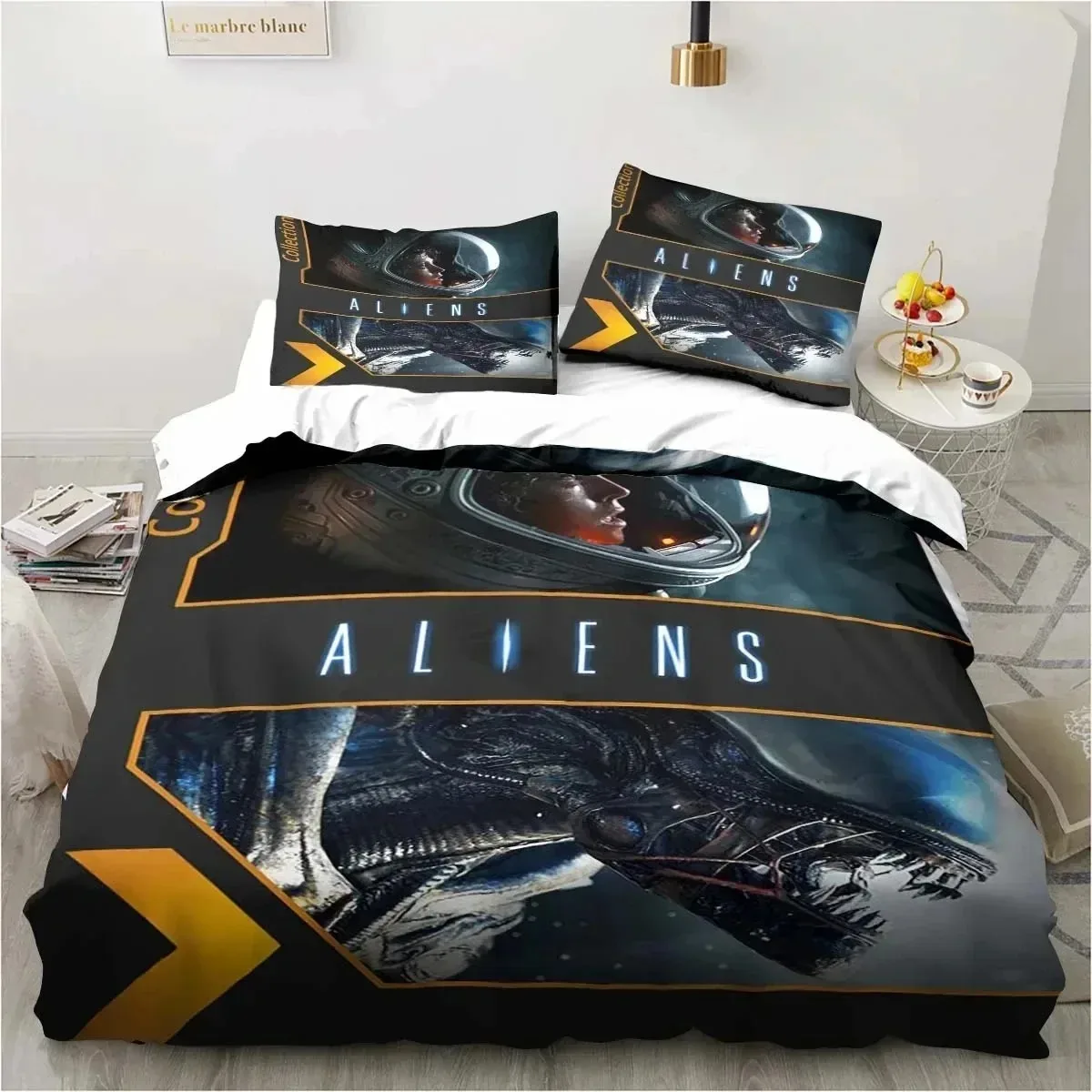 

Alien Vs. Predator Predator Movie Bedding Set Single Double Queen King Size Duvet Cover Adult Boys Bedroom Bedspread Luxury Gift