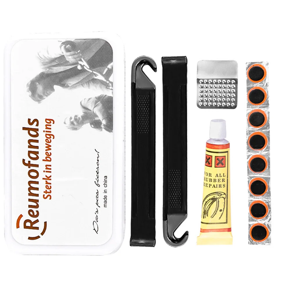 

Our Versatile Bicycle Tire Repair Tool Kit Will Save You Time and Money – Comes with Tyre Prying Rod Box Decoration and Glue