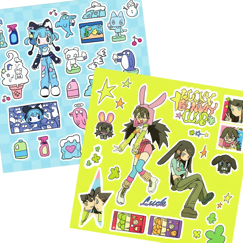 

Набор стикеров с персонажами мультфильмов: милые материалы для украшения чехлов для телефонов