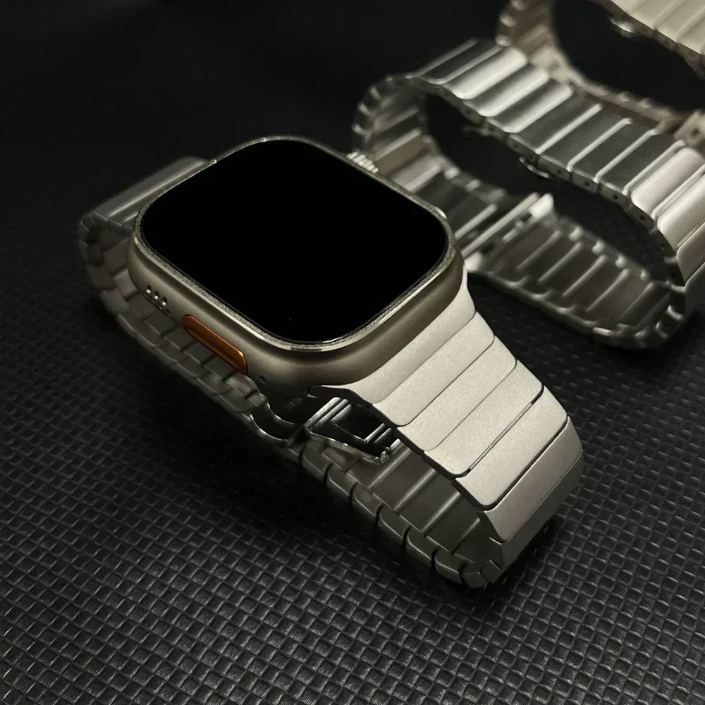 Luxury Stainless Steel Band For Apple Watch Ultra 2 1 49mm Series 9 45mm 44mm 42mm Bracelet For iWatch 8 7 6 5 4 Men Metal Strap