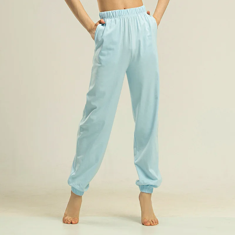 Modern dance practice pants Art test bloomers Sports closed crotch radish pants Men's and women's same modern practice pants