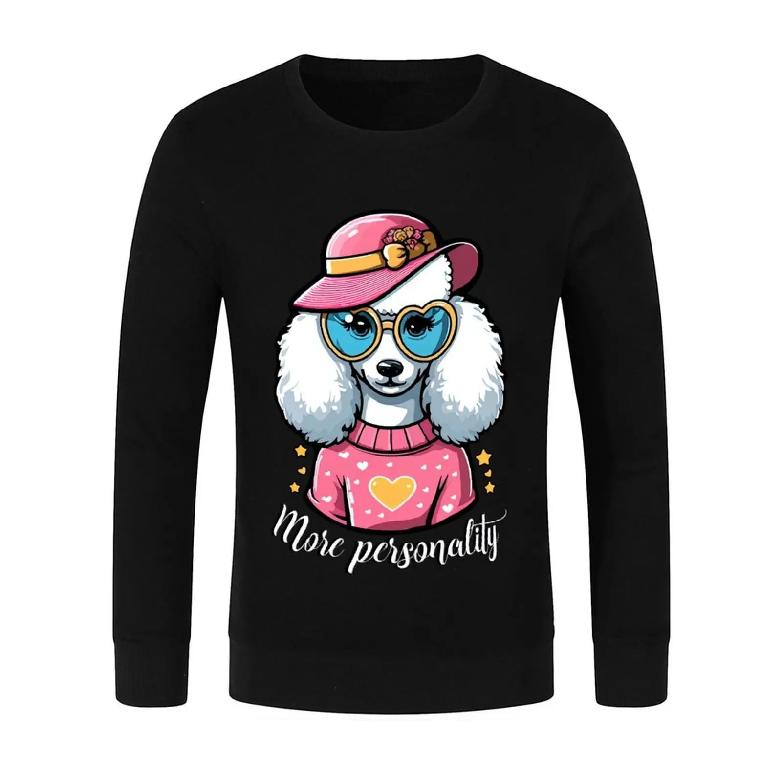 More Personality Than My Poodle's Haircut: Deal With It Pullover blouse anime clothing winter man sweatshirt
