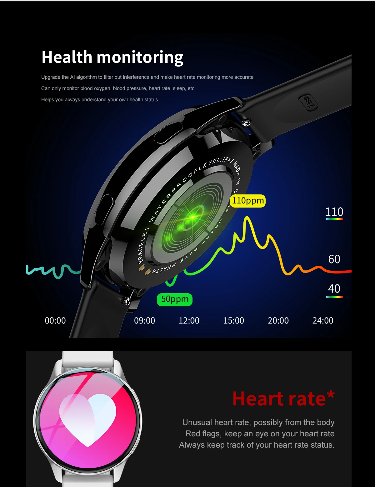Watch 6 Upgrade SmartWatch 2026 Musiksteuerung Outdoor-Sportuhr Bluetooth-Anruf Herzfrequenz Nachrichtenbenachrichtigung Wetter Smartwatch – Detail 15