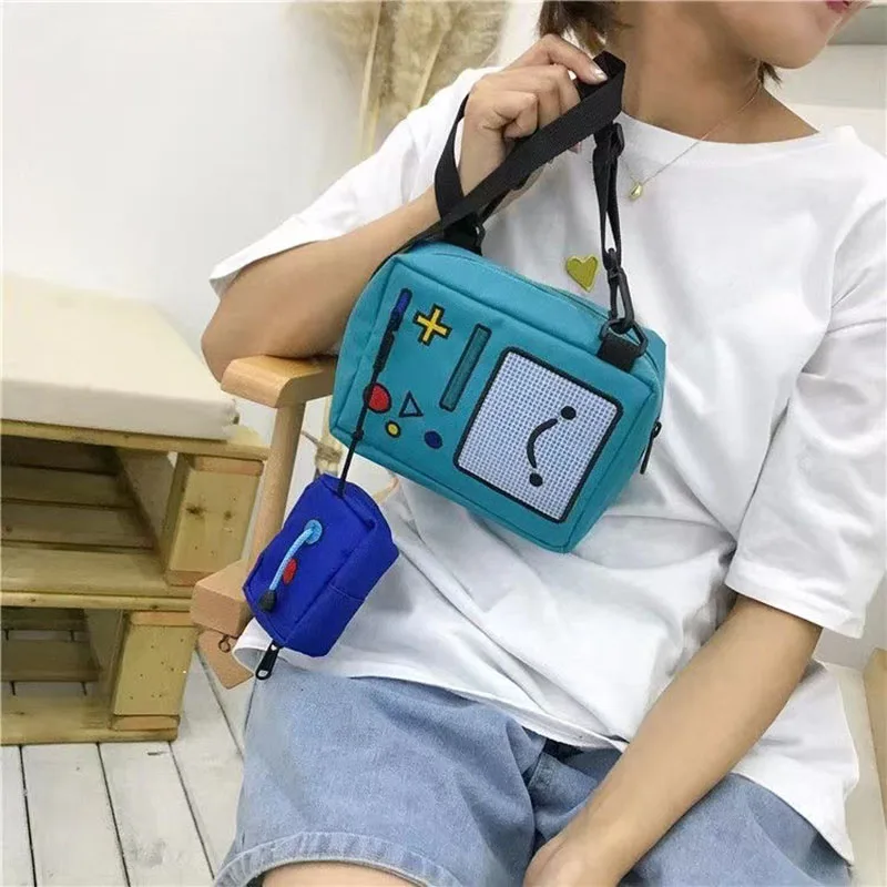 Leuke Casual Lolita Ita Tas Schoudertas Vrouwen Mannen Kids Game Machine Anime Handtas Nylon Telefoon Portemonnee Messenger Bags