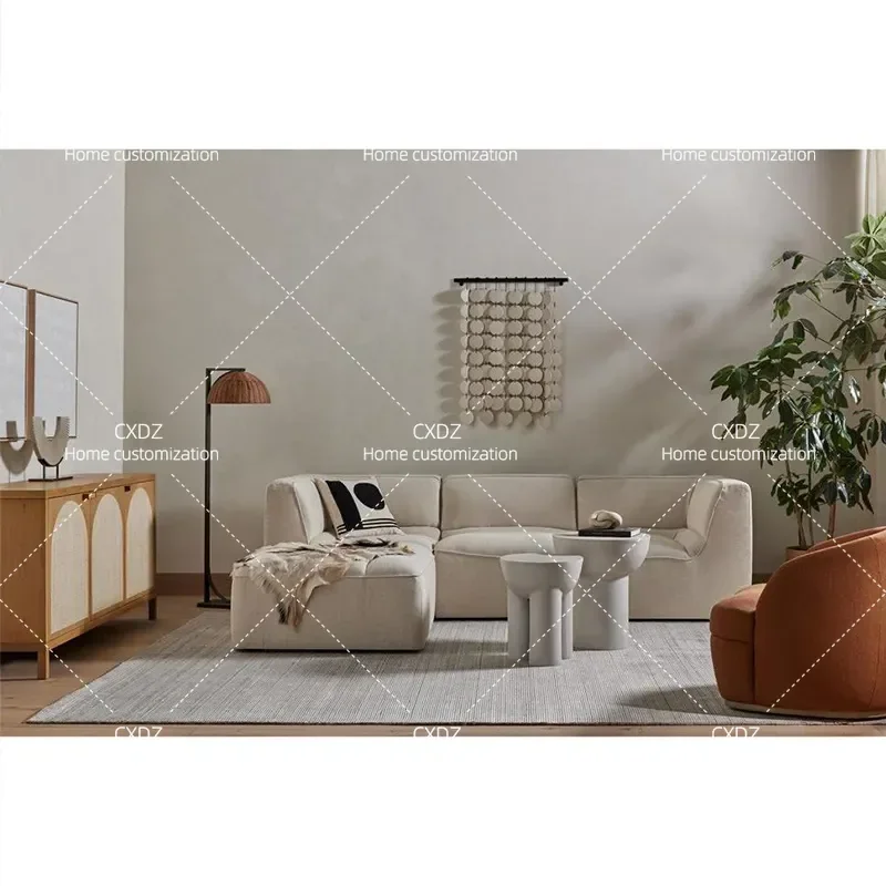 Simple Modern All Solid Wood Braided Rattan Side Cabinet Japanese Nordic Entrance Storage Furniture