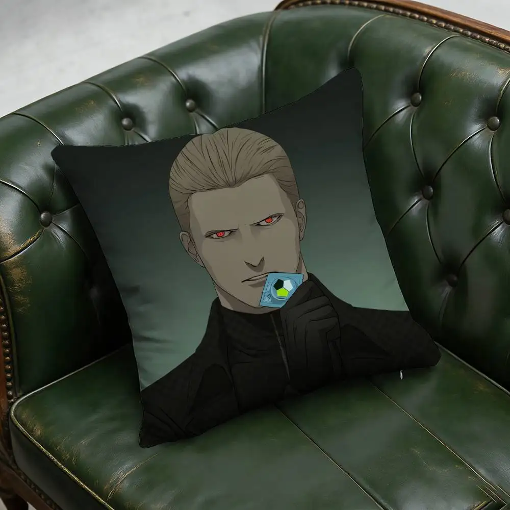 45cm 50cm 30cm 40cm Car Custom Square Pillowcase Pad For Albert Wesker Resident Evil Throw Pillow Case Cushion Cover