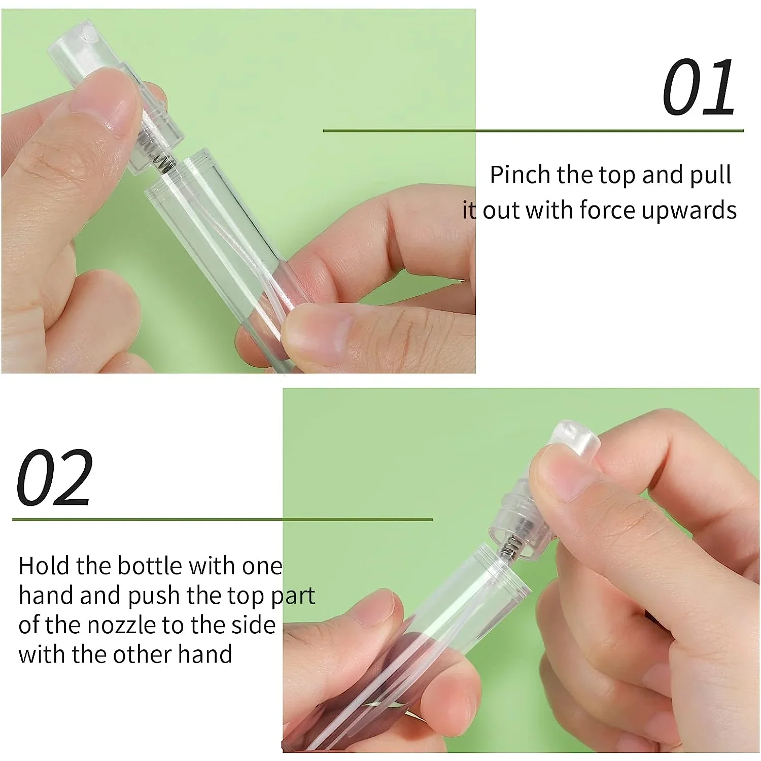 10pcs 2ml 3ml 5ml Mini Plastic Spray Bottle Small Cosmetic Packing Atomizer Perfume Bottles Atomizing Vaporisa Liquid Containers