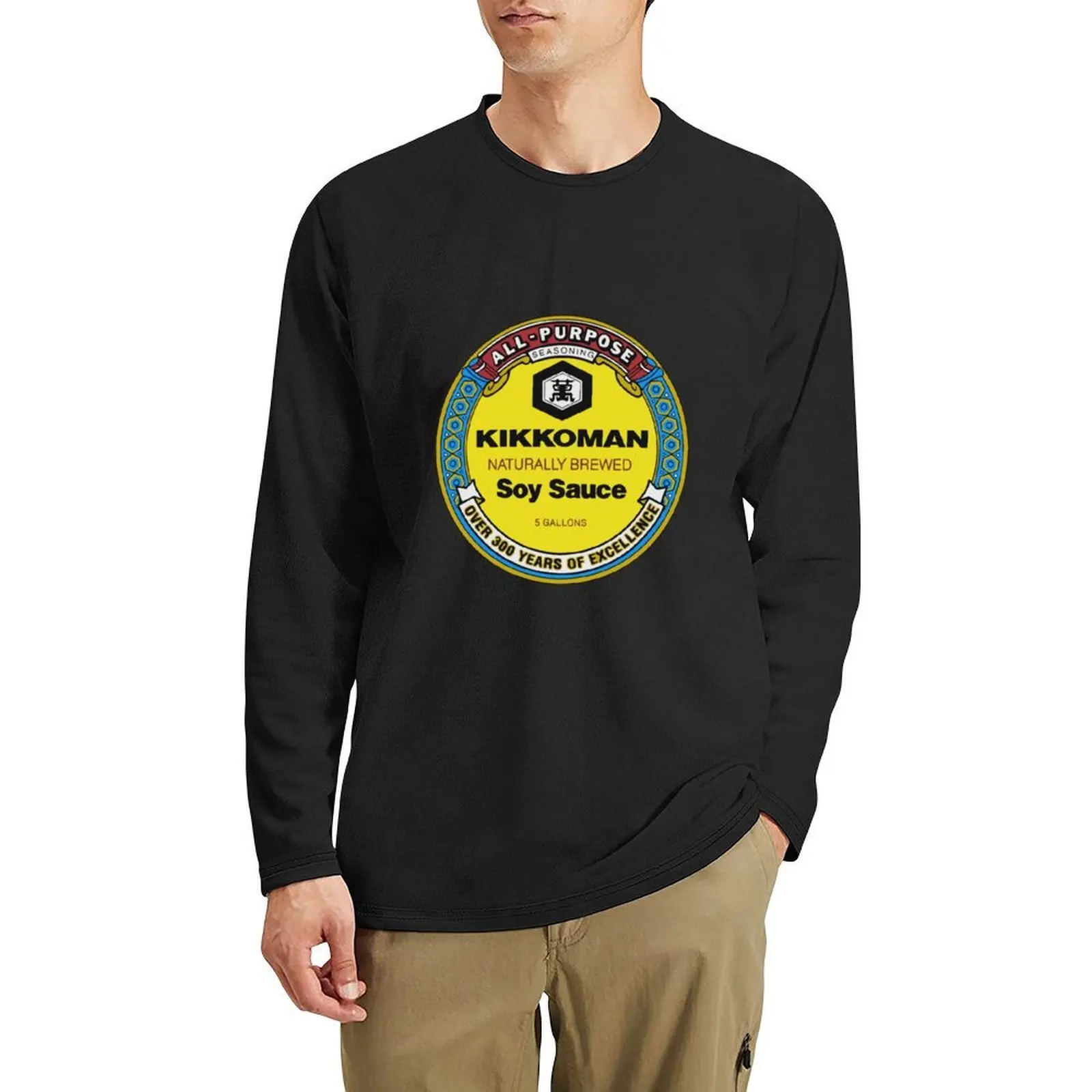 Camiseta larga de verano con salsa de soja Kikkoman multiusos, camiseta gráfica, ropa vintage, camisetas de talla grande para hombre