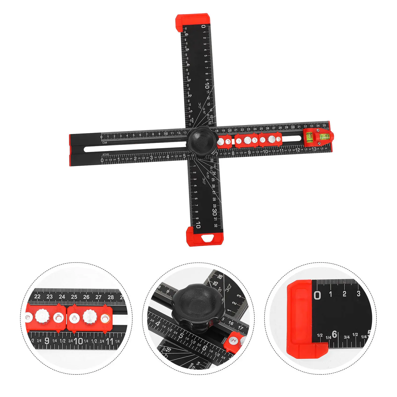 

Т-образная линейка-маркер для деревообработки с отверстиями для измерения углов и локатором для сверления, для столярных работ и черчения