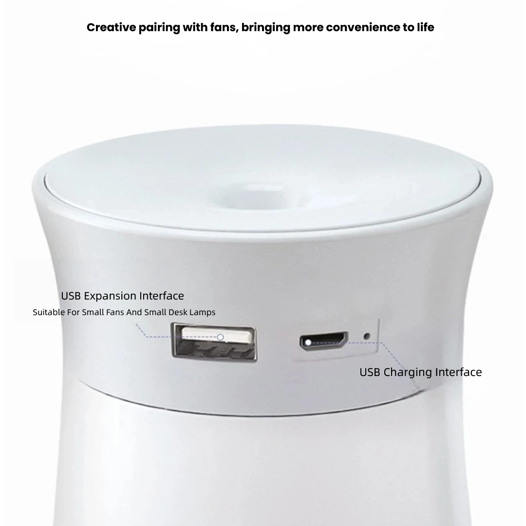 KONKA KZ-HU0001 Humidificador portátil alimentado por USB Difusor de aromaterapia con luz de 7 colores Tiempo de ejecución continua Bajo ruido