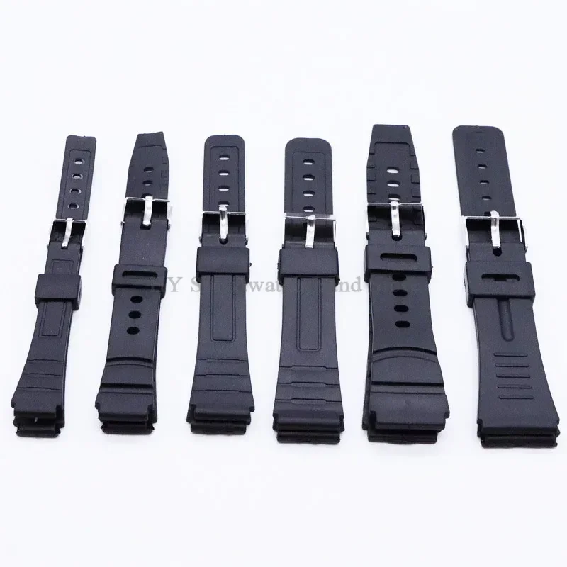 12mm 14mm 16mm 18mm 20mm 22mm Silicone Rubber Watch Band for Men Women Students Electronic Watch Strap Sport Bracelet Accessory