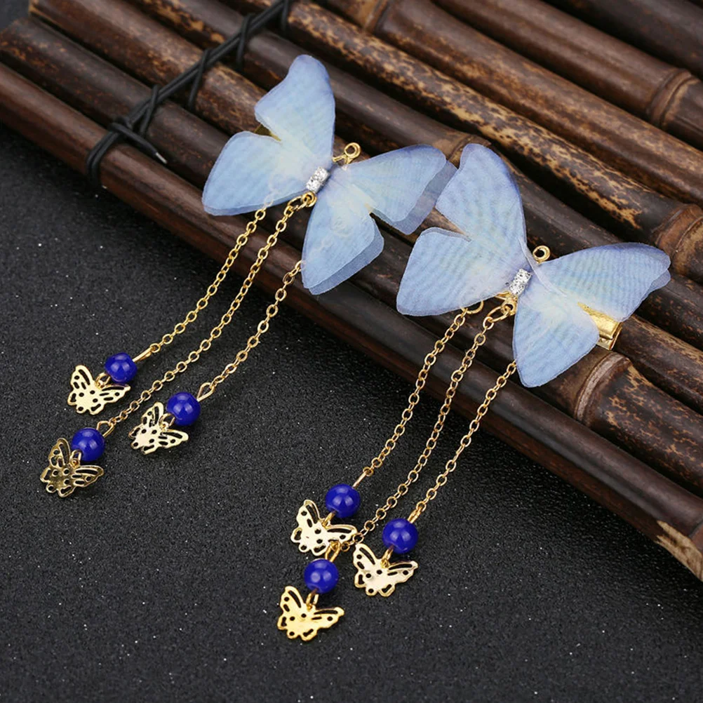

Butterfly Headdress Shaped Hair Barrettes Chinese Style Hanfu Accessories for