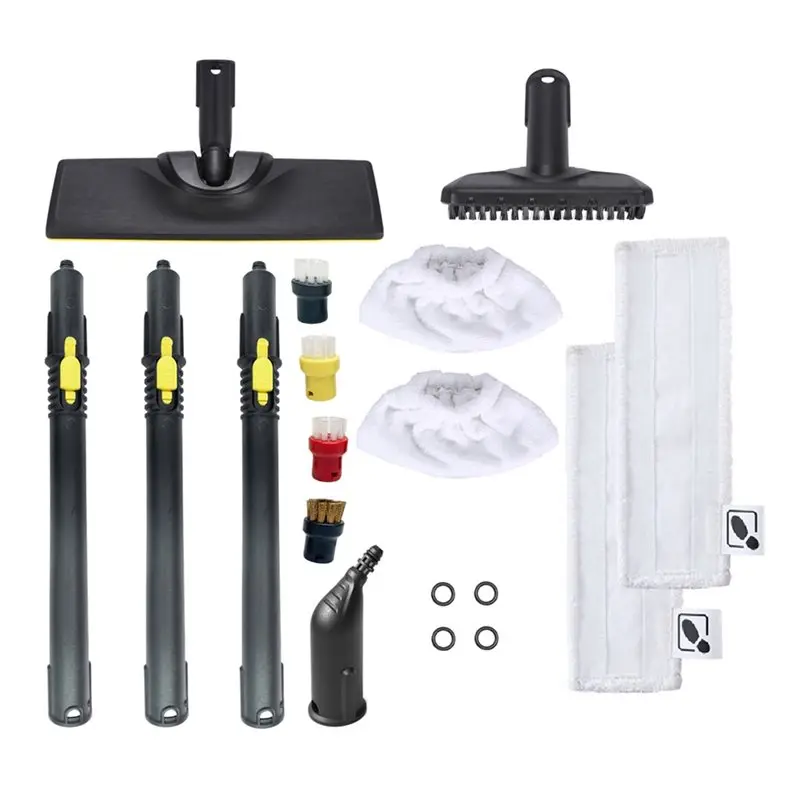 B82B-Steam Cleaner Extension Pole Mop Head Brush Kit For Karcher