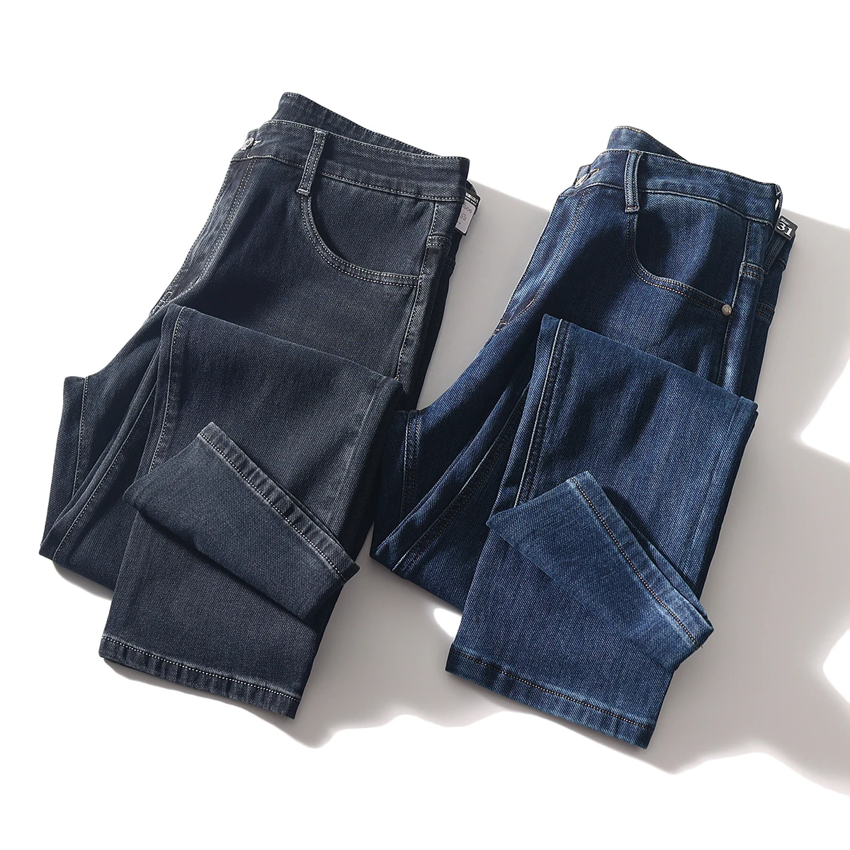 

Faionable мужские прямые джинсы с хорошей репутацией, четырехсторонняя эластичная версия коровы, осенняя новинка, молодежный современный Sle