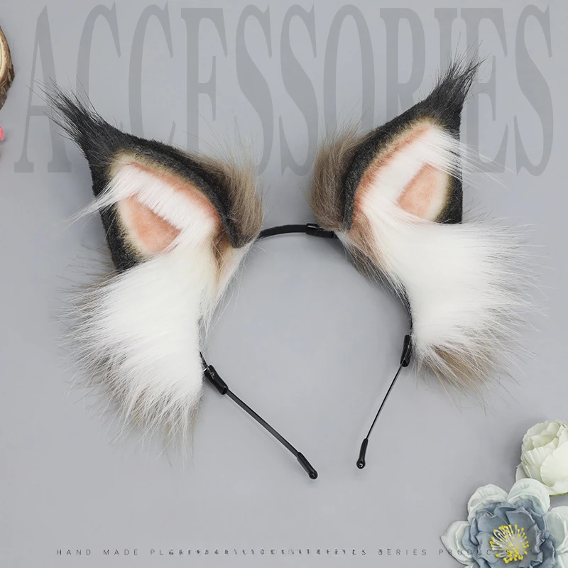 Cats Hair Accessories Headband KC Anime Lolita Plush Ears Cosplay Hair Headwear Accessories Cosplay Costume Puppet Cat Braid Ear