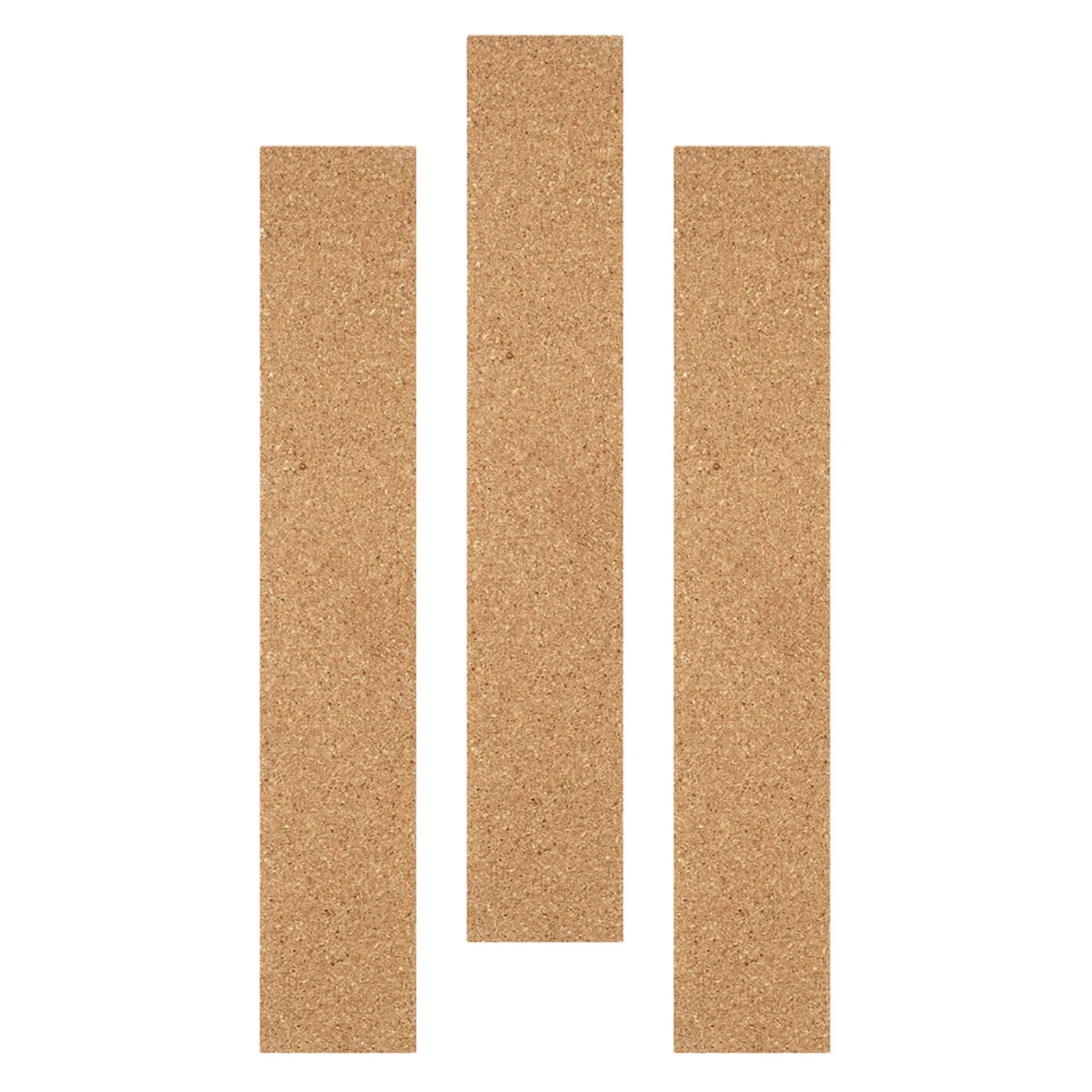 แผ่นไม้คอร์กสีน้ำตาลธรรมชาติ 3 ชิ้น สำหรับทำกระดานประกาศแบบไม่มีกรอบ กระดานข้อความติดผนังสำนักงาน