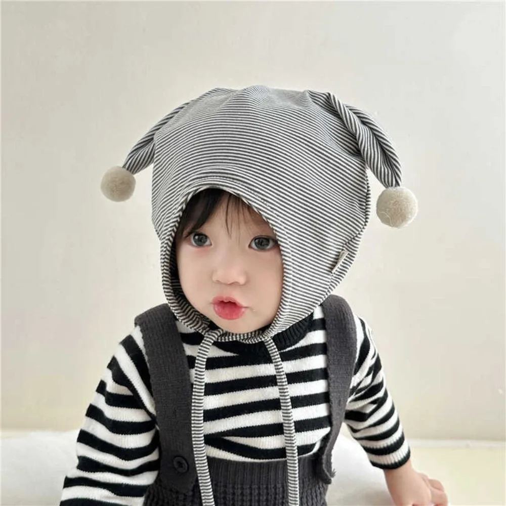 

Korean Cute Baby Fetal Cap Soft Tie Strap Newborn Beanie Hat Sweet Cat Ear Infant Bonnet Hat Photography Props