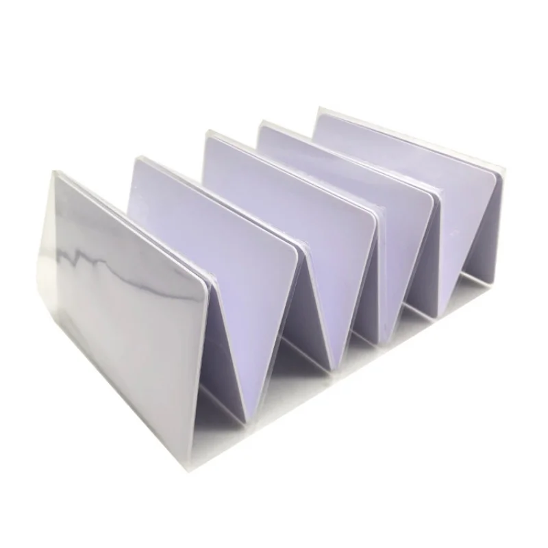 100pcs a lot Programmable White Blank ISO14443A RFID NFC Tap Card RFID PVC Smart Card