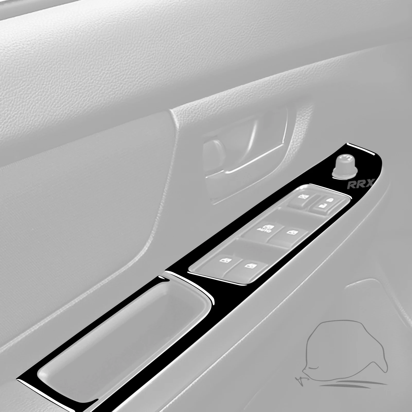 For Subaru Impreza XV Crosstrek 2012-2017 Window Lift Control Panel Tuning Soft Piano Black Sticker Car Interior Accessories image 3